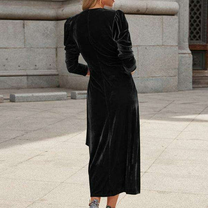 Gilded Velvet French Elegance Evening Gown