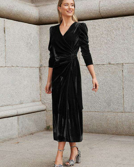 Gilded Velvet French Elegance Evening Gown