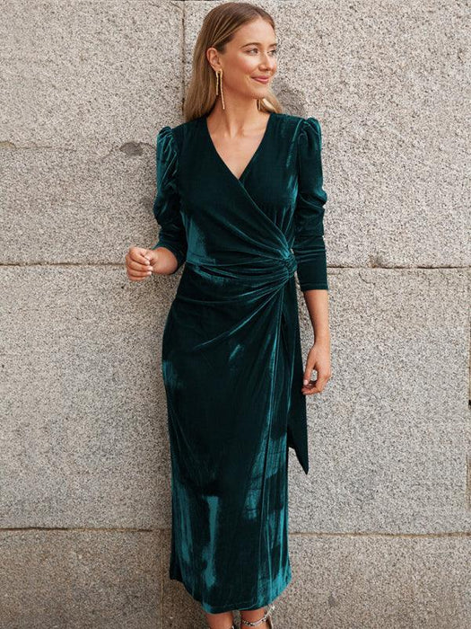 Gilded Velvet French Elegance Evening Gown