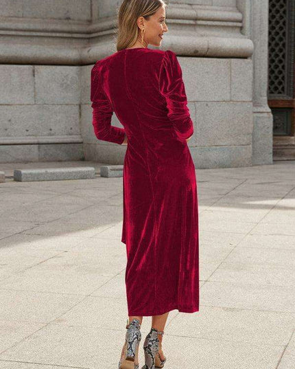 Gilded Velvet French Elegance Evening Gown