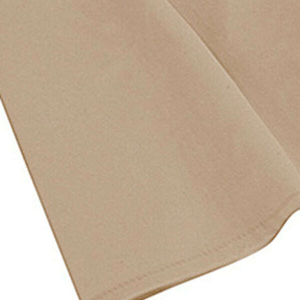 Elastic waist mid-length dress for casual vacation