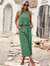 Elegant Two-Piece Sleeveless Top and Cropped Pants Set for Women