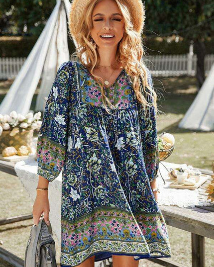 Chic Bohemian Floral Dress for Dreamy Summer Vacations