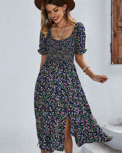 Boho Chic Floral Maxi Dress - Lightweight Rayon for Effortless Elegance