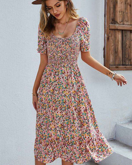 Boho Chic Floral Maxi Dress - Lightweight Rayon for Effortless Elegance