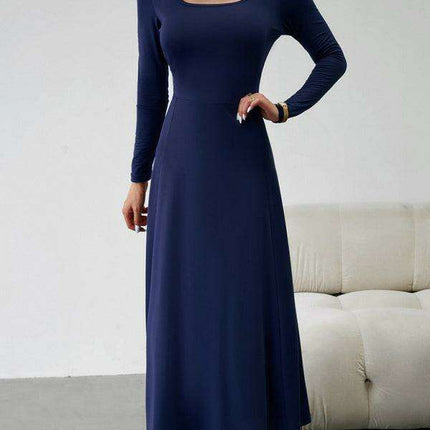 Chic Long Sleeve Fit and Flare Dress for Women