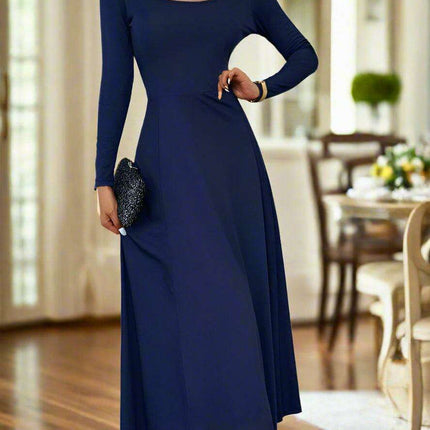Chic Long Sleeve Fit and Flare Dress for Women