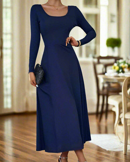 Chic Long Sleeve Fit and Flare Dress for Women
