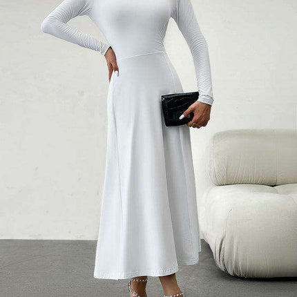 Chic Long Sleeve Fit and Flare Dress for Women