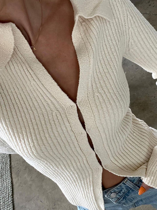 Chic Bell Sleeve Knit Cardigan: Effortlessly Stylish and Versatile Piece