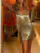 Shimmering Sequin Tassel Skirt Dress - Elegant Glittery Attire for Ladies
