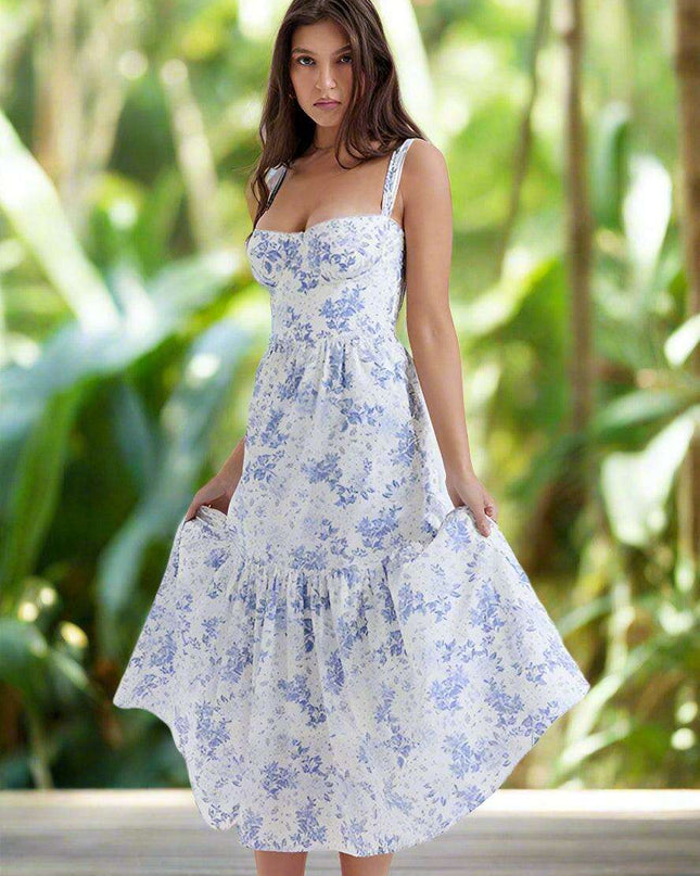 Chic Bohemian Floral Swing Dress for Women