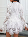 Elegant White Lace Dress with Romantic Flair - Women's Fashion Choice