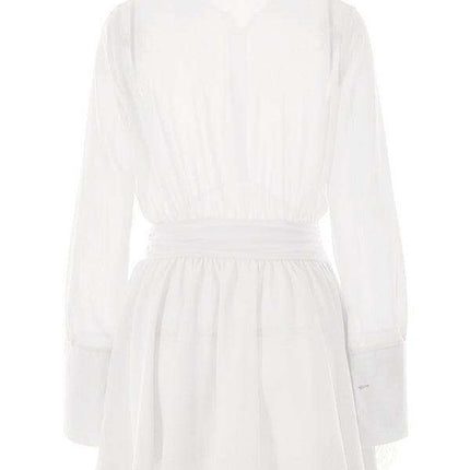 Elegant Lotus Leaf Lapel Dress for Fashion-Forward Women