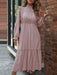 Polka Dot Perfection: Elegant Long Sleeve Dress for Women