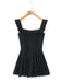 Chic French Lace Dress with Ruffled Waist Flounce