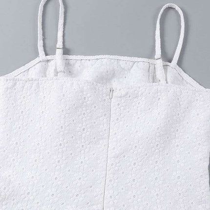 Chic Slim Fit French Embroidered Dress with Waist-Cinching Elegance