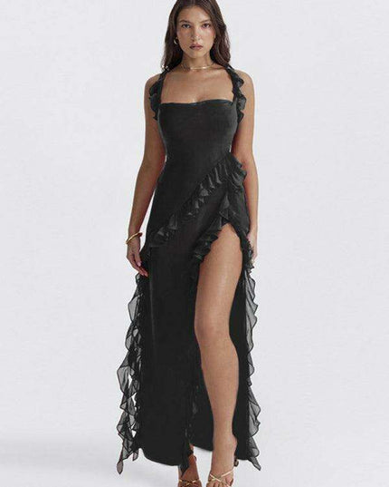 Elegant Ribbon-Embellished Sling Dress