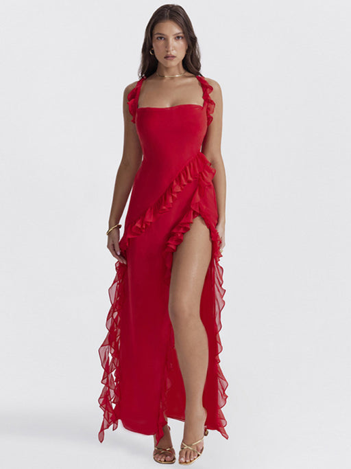 Spicy Glam Ribbon Detailed Sling Dress