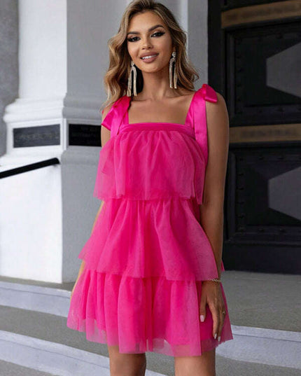 Sexy women's strappy shoulder hem mesh covered camouflage dress