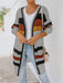 Vibrant Multi-Color Knit Cardigan - Women's Stylish Autumn-Winter Fashion Essential