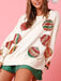 Sparkling Sequin Patchwork Christmas Knit Sweater for Holiday Celebrations