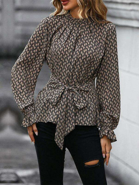 Trendy Leopard Print Blouse - Essential Addition for Women's Wardrobe