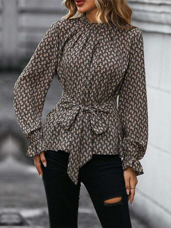 Trendy Leopard Print Blouse - Essential Addition for Women's Wardrobe