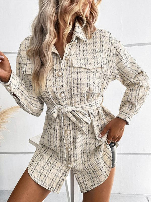 Chic Plaid Shirt Jacket for Women - Timeless Style and Lightweight Comfort