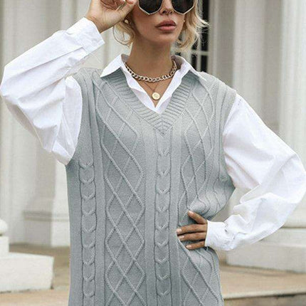 Elegant Knit V-Neck Dress for Effortless Autumn Fashion