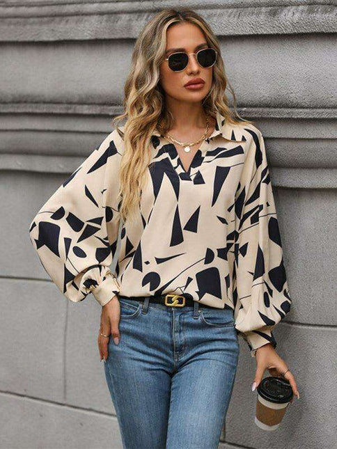 Stylish Women's Autumn/Winter Printed Polyester Blouse - A Wardrobe Essential