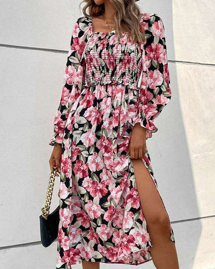 Chic Floral Backless Dress - Year-Round Fashion Statement