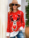 Women Reindeer Pattern Knit Holiday Sweater