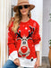 Women Reindeer Pattern Knit Holiday Sweater