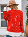 Women Reindeer Pattern Knit Holiday Sweater