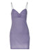 Sultry Silhouette Bright Silk Suspender Dress