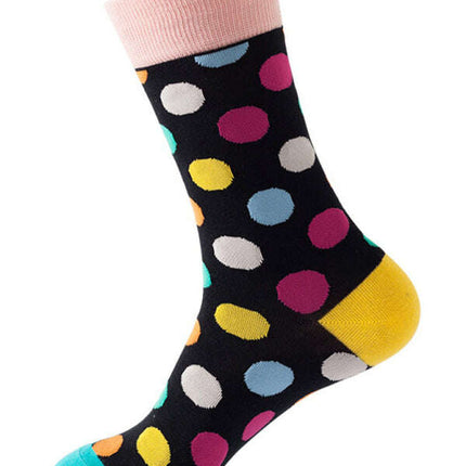 New trendy fun polka dot pattern mid-calf socks
