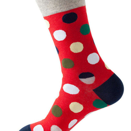 New trendy fun polka dot pattern mid-calf socks