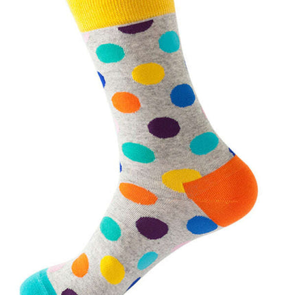 New trendy fun polka dot pattern mid-calf socks
