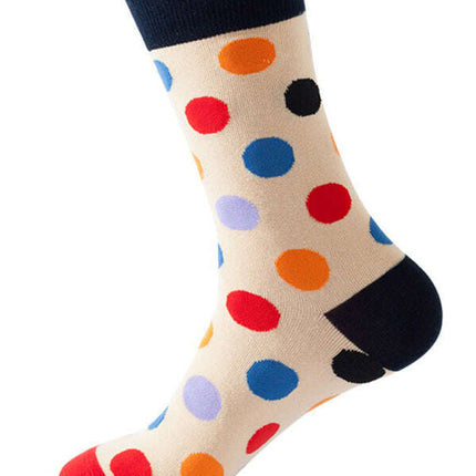 New trendy fun polka dot pattern mid-calf socks