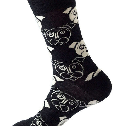 New trendy fun animal dog pattern mid-calf socks