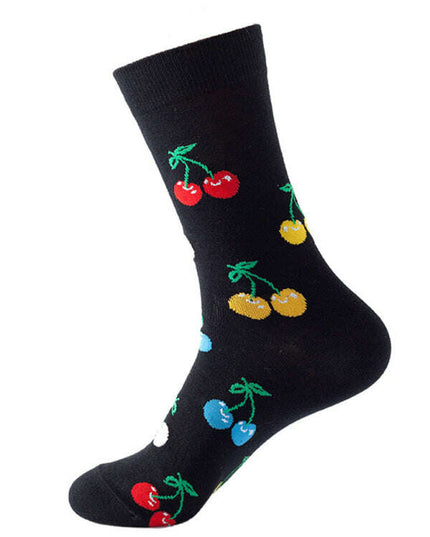 New trendy and fun fruit pattern mid-calf socks