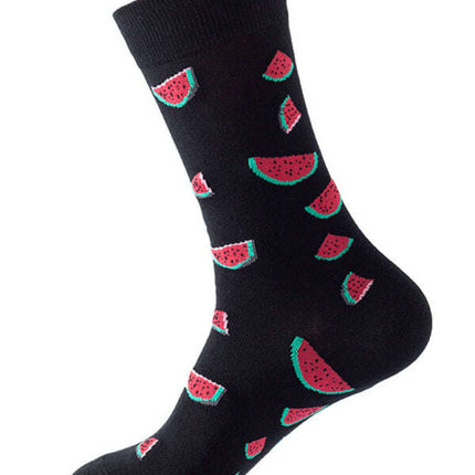 New trendy and fun fruit pattern mid-calf socks