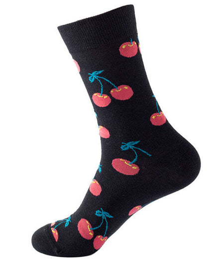 New trendy and fun fruit pattern mid-calf socks