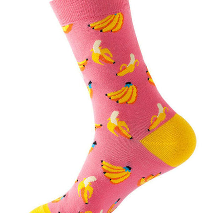 New trendy and fun fruit pattern mid-calf socks