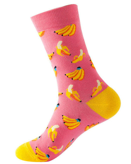 New trendy and fun fruit pattern mid-calf socks