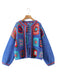 Women's loose color block crochet cardigan