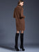 Trendy Women's Turtleneck Knit Sweater Dress with Dropped Shoulder Styling