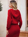 Cozy Women's Hooded Knit Dress with Hip-Hugging Fit