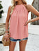Elegant Solid Color Women's Blouse - Stylish Spring-Summer Fashion Piece